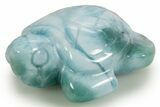 Polished Carved Larimar Sea Turtle - Dominican Republic #314959-1